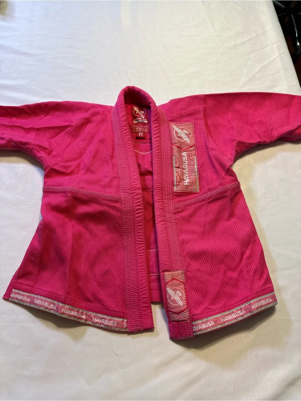Hayabusa Kids Pink Jiu-Jitsu Gi Set with White Belt
